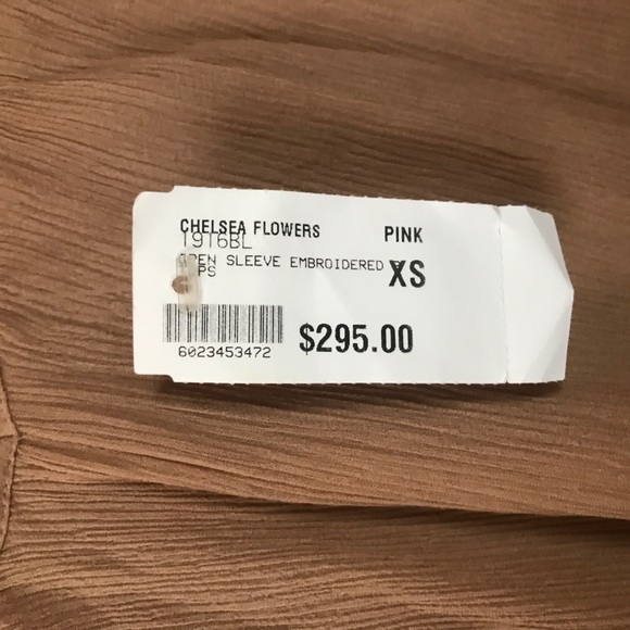 Chelsea Flower embroidered long sleeve tunic shirt 100% silk beaded - Picture 6 of 9